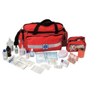 Bolso Paramedico Trauma Rescate – Capotia (Rojo) | Equipado con Insumos Médicos